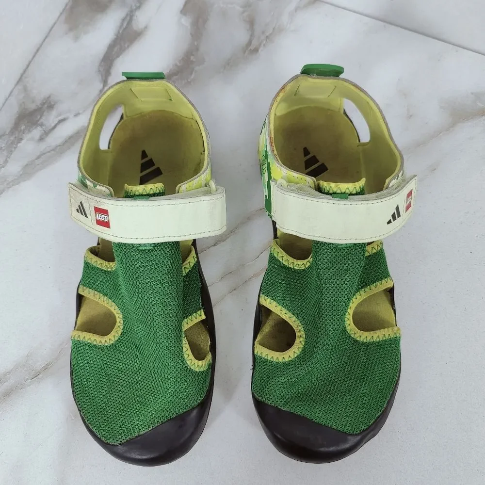 LEGO x Adidas GS Terrex Captain Toey J 'Core Green Glow' Sports Sandals, 4